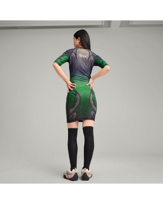 green puma dress PUMA X MUMU Women's Palm Golf Dress, XL, Rose Blossom/Opal Green
