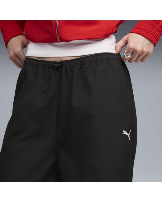 PUMA Black Wardrobe Essentials Gewebte Parachute-Hose Damen, Kleidung