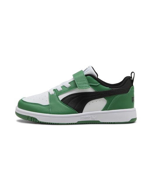 PUMA Green Rebound V6 Lo Kids' Sneakers, Schuhe, /Schwarz/Archive Grün