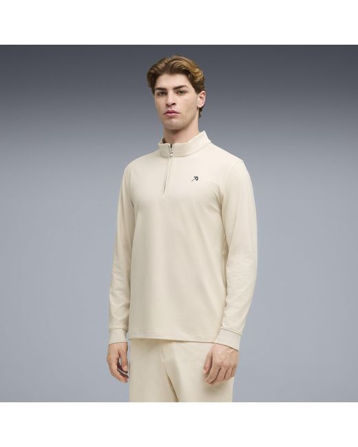 PUMA White X Arnold Palmer Cloudspun Quarter-Zip Golf Jacket for men