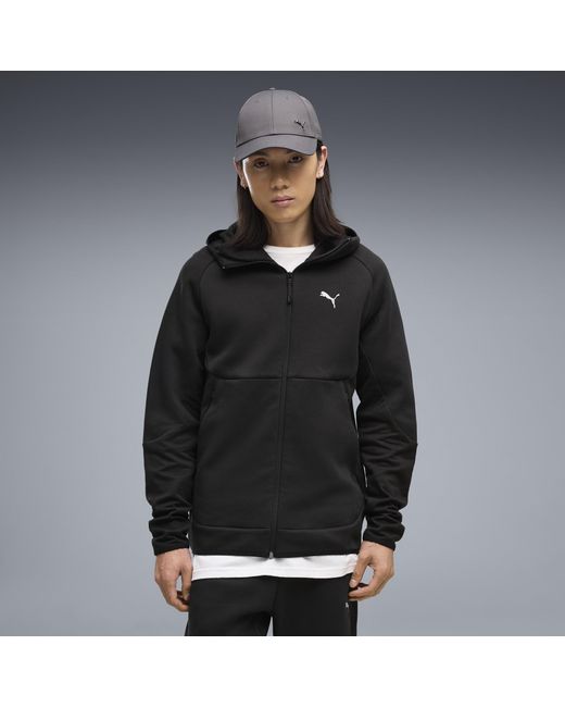 PUMA Black Tech Elevated Slim Full-Zip Hoodie for men