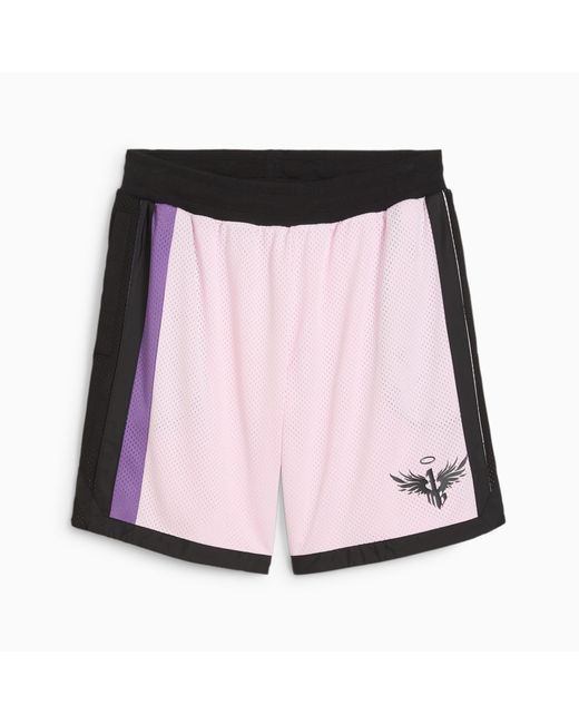 PUMA Pink Melo Iridescent Basketball Mesh Shorts for men