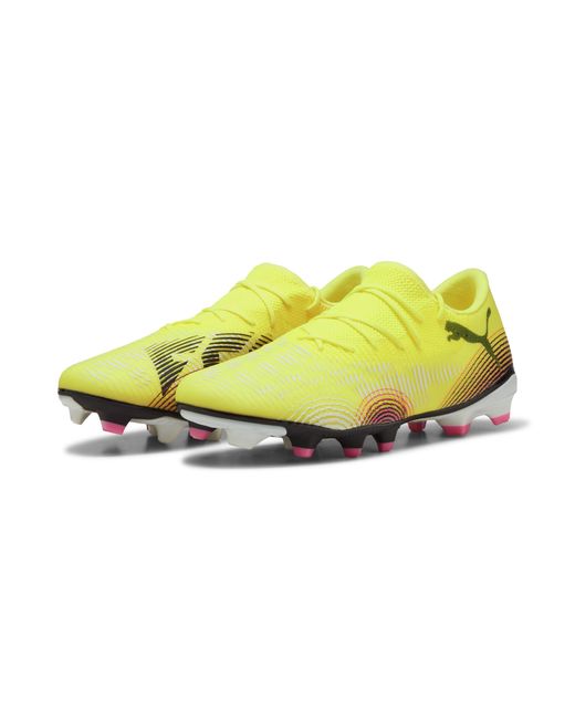 PUMA Yellow Future 8 Match Fg/Ag Low Fußballschuhe Schuhe, Alert/Schwarz/Sun Struck