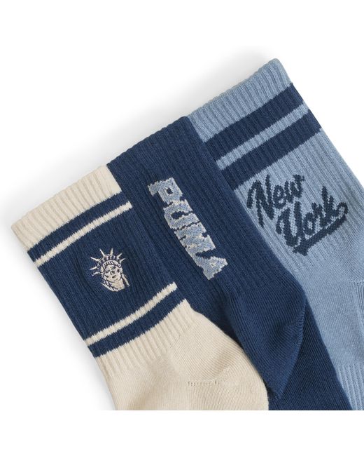 PUMA Blue 3 Pack 1/2 Terry Low Cre