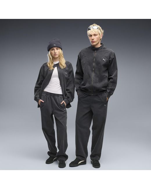 PUMA Black Future..Archive Relaxed Washed Twill Track Pants for men