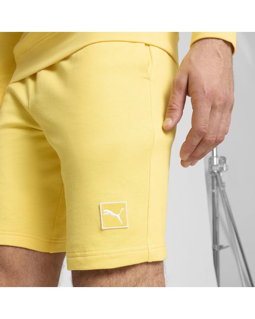 PUMA Yellow Elevated Essentials 9" Shorts for men