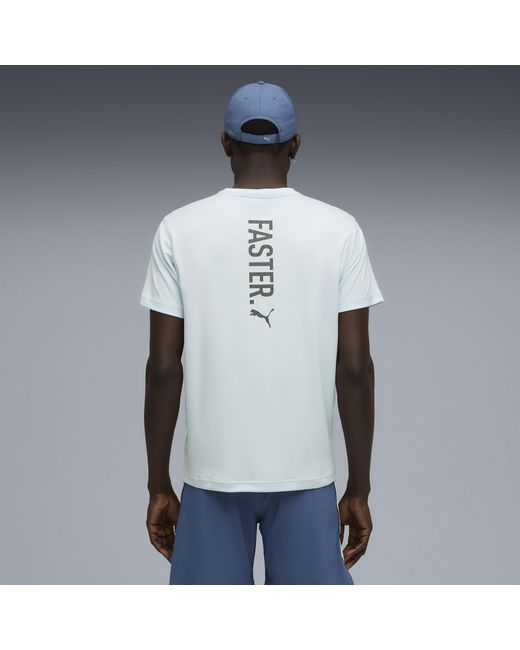 Camiseta De Running Con Estampado Faster Para Hombre, Ropa, Sea Glass PUMA de hombre de color Multicolor