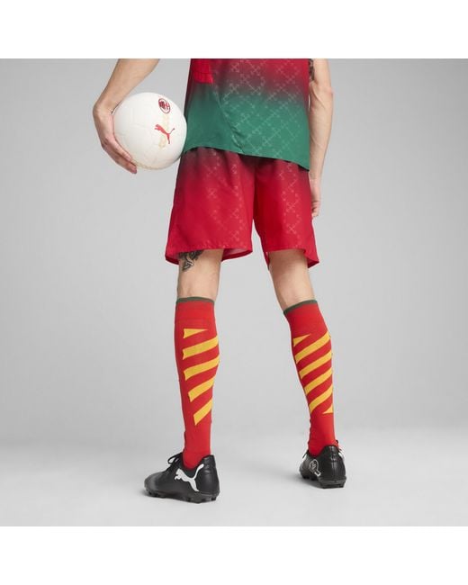 Shorts Authentic Ac Milan X Off-Bianco Da Uomo, Abbigliamento, Rosso/Nero di PUMA in Red da Uomo