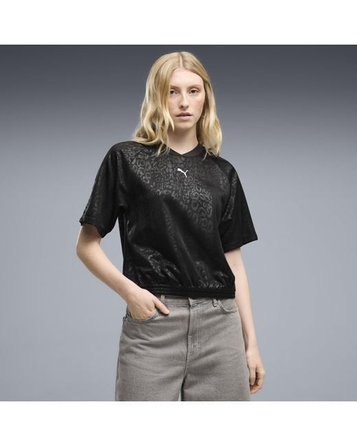 PUMA Black Sport Relaxed Animal Printed T-Shirt