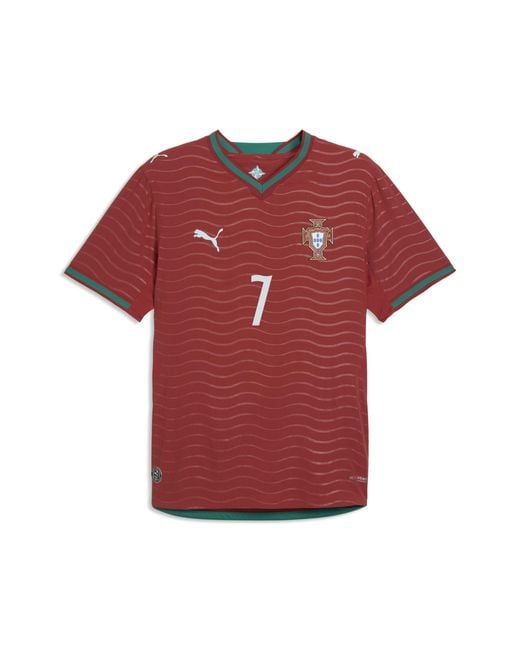 PUMA Red Cristiano Ronaldo Portugal National Team 2026 Home Authentic Jersey for men