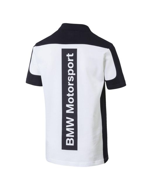 PUMA Bmw Motorsport Polo Shirt in White for Men | Lyst