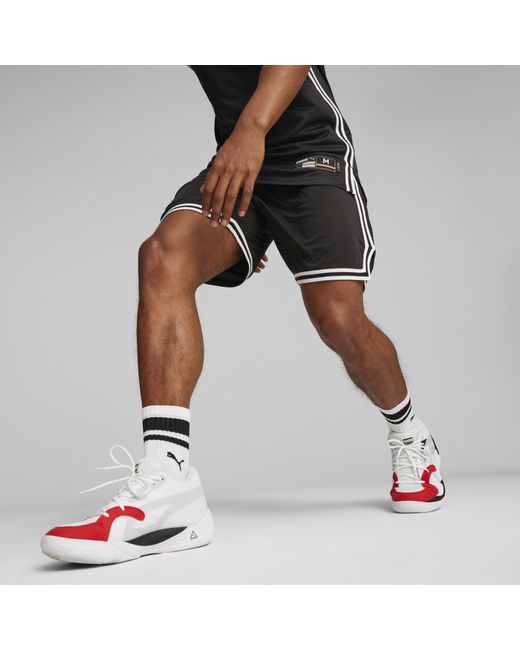 PUMA Hoops Team Basketbalshort Voor Maat in het Black voor heren