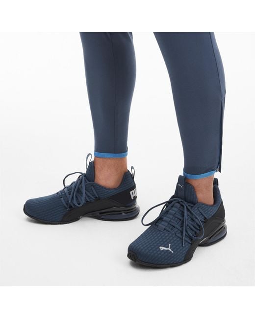 PUMA Blue Axelion Block Running Shoes for men