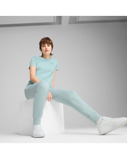 PUMA Ess Elevated T-shirt in het Blue