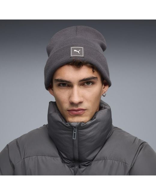 PUMA Gray Wardrobe Essentials High Crown Beanie