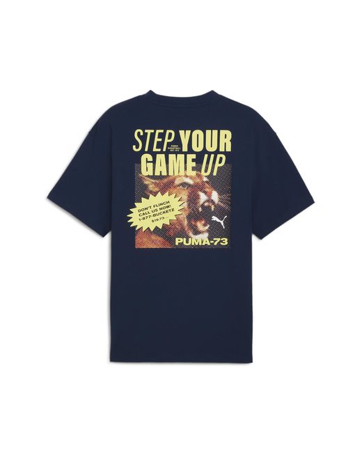 PUMA Step Up Your Game Basketball-T-Shirt in Blue für Herren