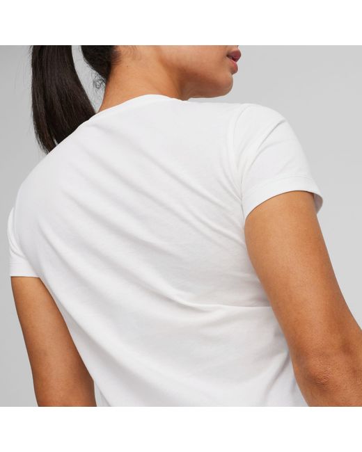PUMA Ess+ Script T-shirt in het Gray