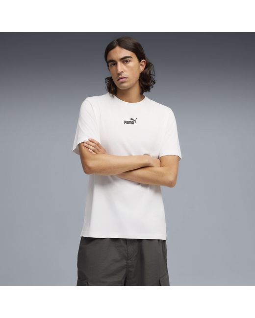 PUMA Gray Essentials Small No.1 Logo T-Shirt for men