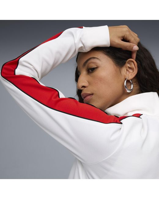 Chaqueta De Chándal Corta De Corte Semiajustado Future..Archive T7 Para Mujer, Ropa, Blanco/Rojo PUMA de color Gray