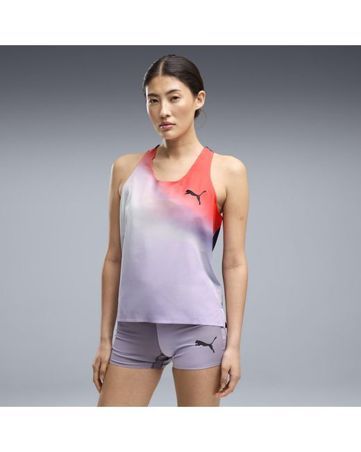 PUMA Purple Lightspeed Ultraweave Graphic Running Singlet