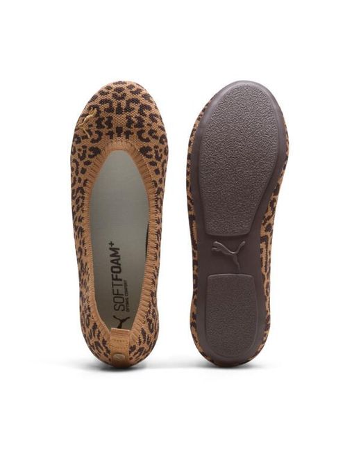 PUMA Brown Ilana Leopard Ballet Shoes