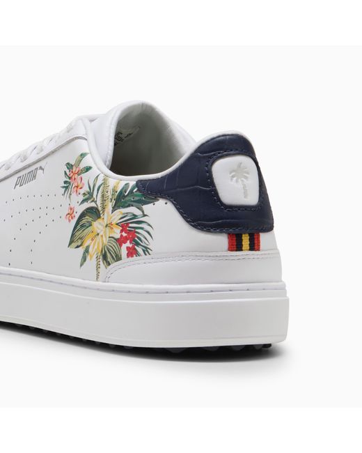 PUMA White X Palm Tree Crew Classic G Golf Shoes Dark for men