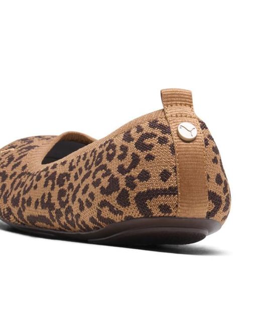 PUMA Brown Ilana Leopard Ballet Shoes