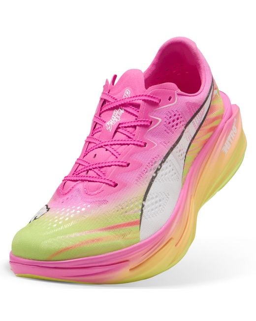 PUMA Pink Deviate Nitro Elite 4 Running Shoes for men