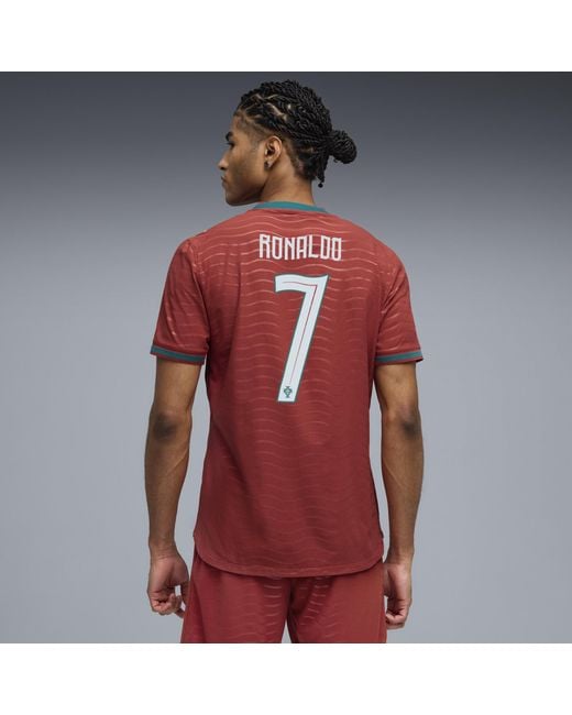 PUMA Red Cristiano Ronaldo Portugal National Team 2026 Home Authentic Jersey for men