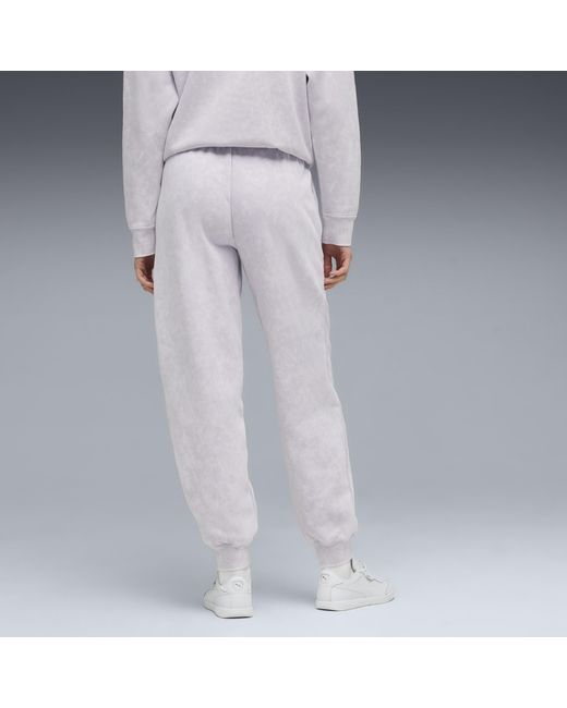 PUMA Gray Elevated Essentials Acid Wash Fleece Sweatpants