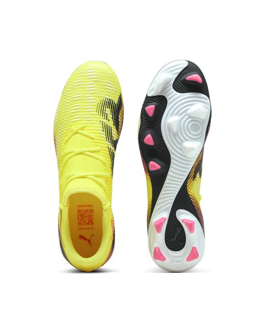 PUMA Yellow Future 8 Match Fg/Ag Low Fußballschuhe Schuhe, Alert/Schwarz/Sun Struck