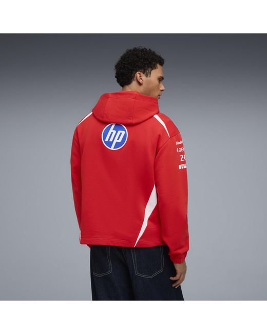 PUMA Red Scuderia Ferrari Hp Replica Drivers Authentic Hoodie for men