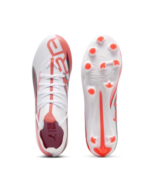 PUMA Ultra 5 Match+ Fg/Ag Voetbalschoenen Voor Zwart/Rood/Wit, Maat 35,5 in het Pink