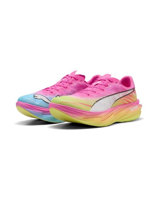 PUMA Pink Deviate Nitro Elite 4 Running Shoes for men