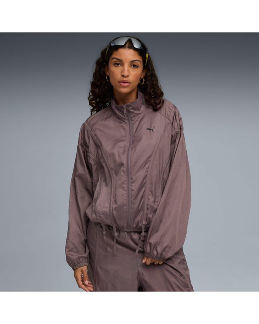 PUMA Brown Dare To Oversized Woven Jacket
