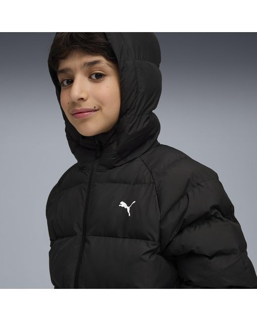 Chaqueta Acolchada Con Capucha Juvenil, Ropa, Negro PUMA de color Black