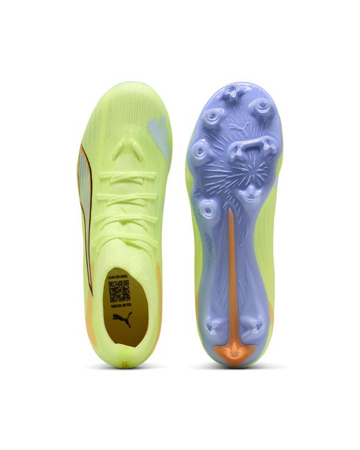 PUMA Yellow Ultra 6 Match+ Light Up Fg/Ag Football Boots
