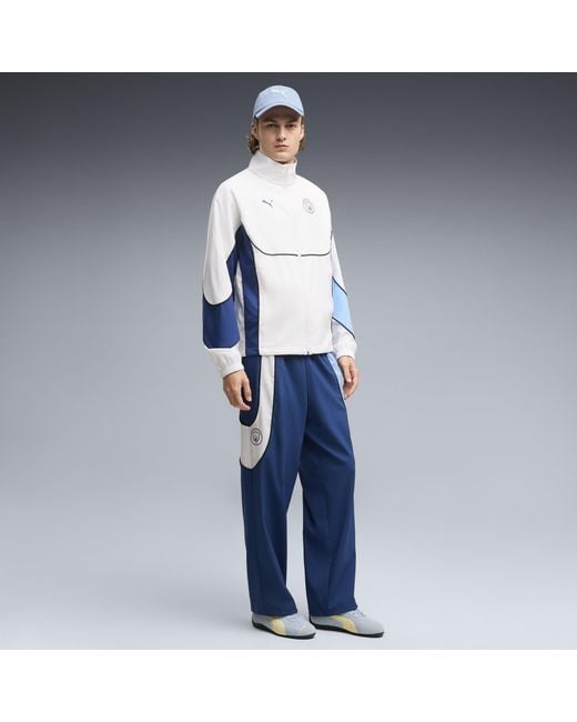 PUMA Blue Manchester City Tech-X Relaxed Track Pants for men