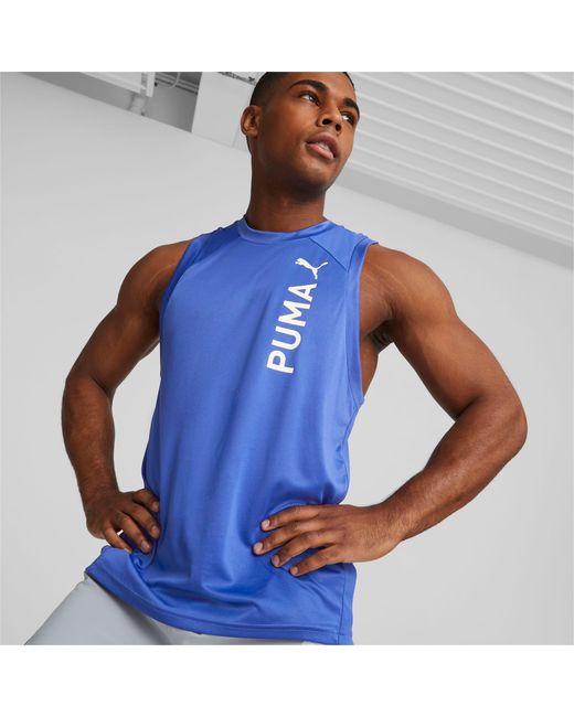 PUMA Fit Ultrabreathe Training Tank Top Shirt Men in Blue for Men | Lyst UK