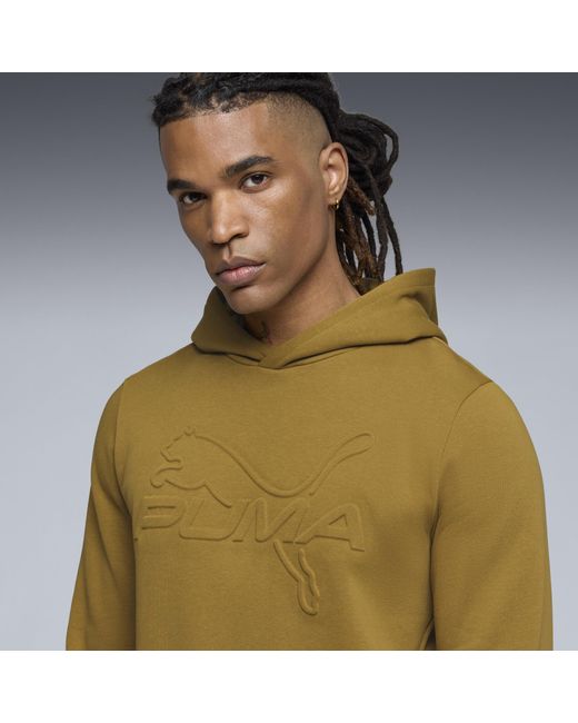 PUMA Green Elevated Essentials Hoodie for men