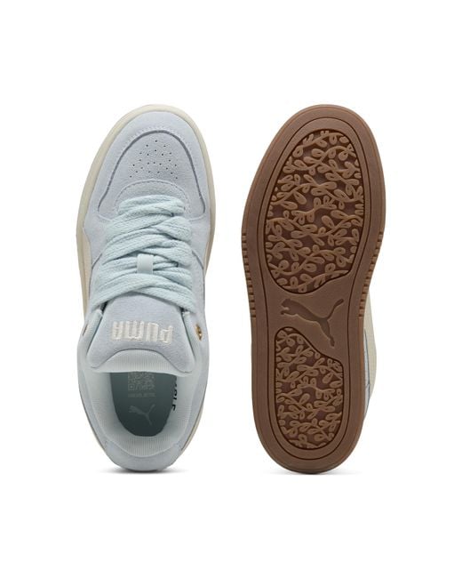 PUMA White Park Luna Suede Sneakers