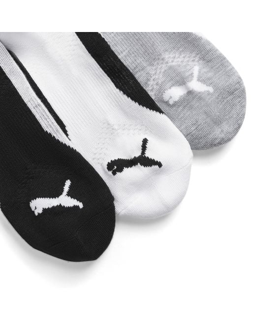 PUMA Black Half-Terry Low Socks (6 Pairs) for men