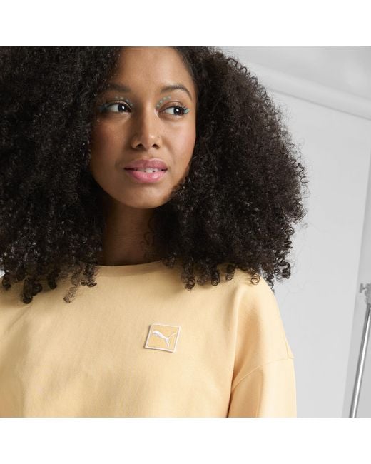 PUMA Orange Elevated Essentials Comfort Crew Sweatshirt