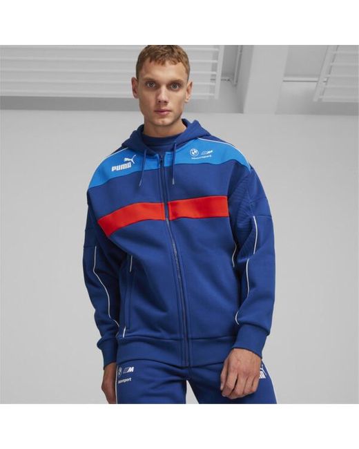 PUMA Bmw Motorsport Sds Motorsports Hooded Sweat Jacket in Blue for Men Lyst