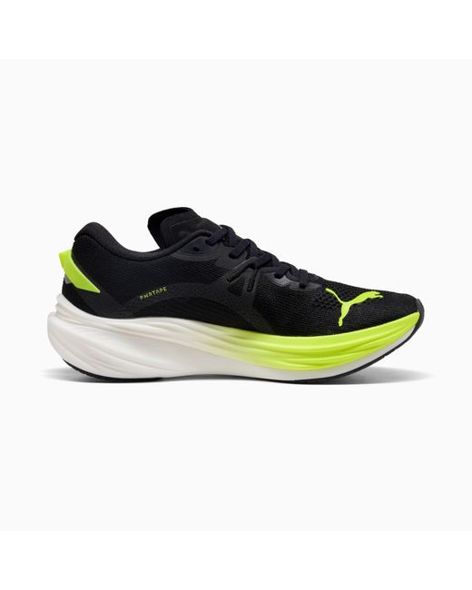 PUMA Deviate Nitroâ 3 Hardloopschoenen Voor Zwart/Geel, Maat 35,5 in het Black