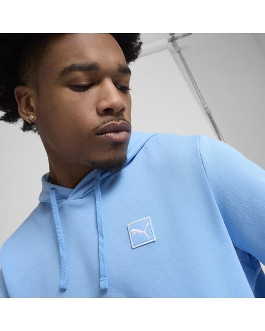 PUMA Blue Elevated Essentials Hoodie for men