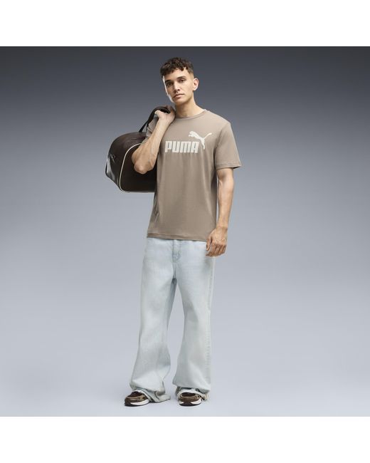 PUMA Gray Ess No. 1 Logo T-Shirt for men