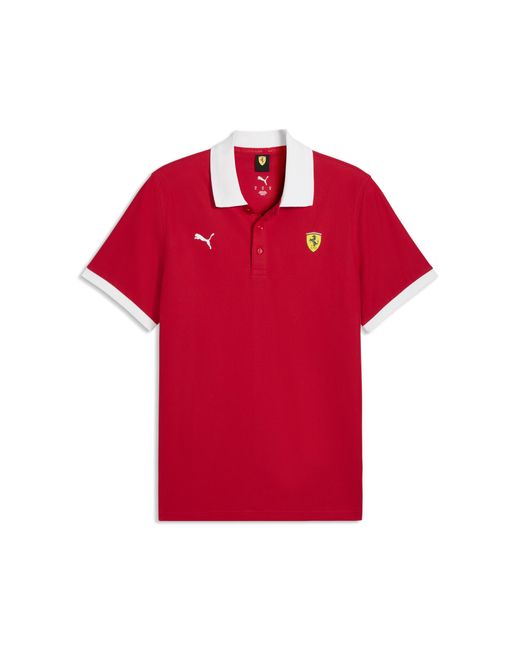 PUMA Red Scuderia Ferrari Pique Polo for men
