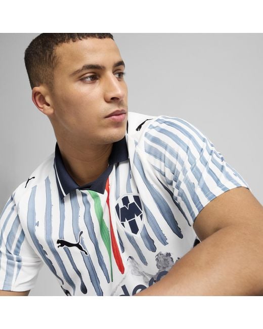 PUMA Kidsuper X Cf Monterrey Shirt Voor Blauw/Wit, Maat in het Blue voor heren