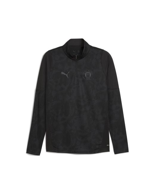 PUMA Fc St. Pauli Trainingstop Met Kwartrits Voor Zwart/Grijs, Maat in het Black voor heren